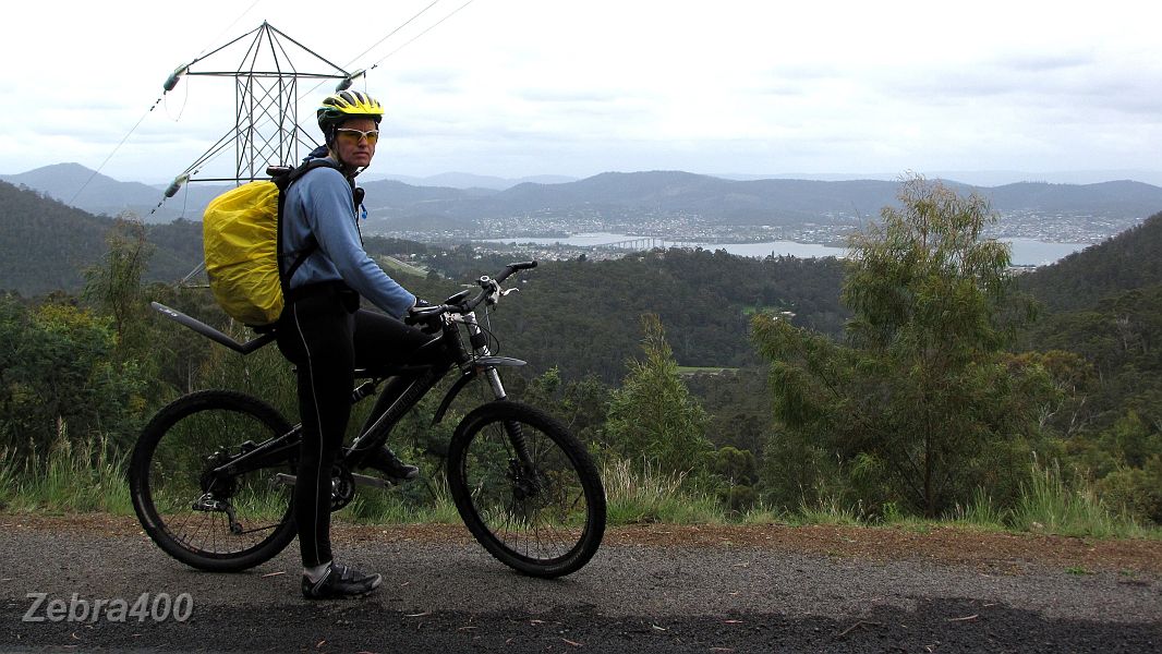 10-Heidi takes in the views whilst climbing Mt Wellington.JPG